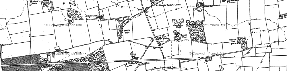 Old map of Lound in 1904