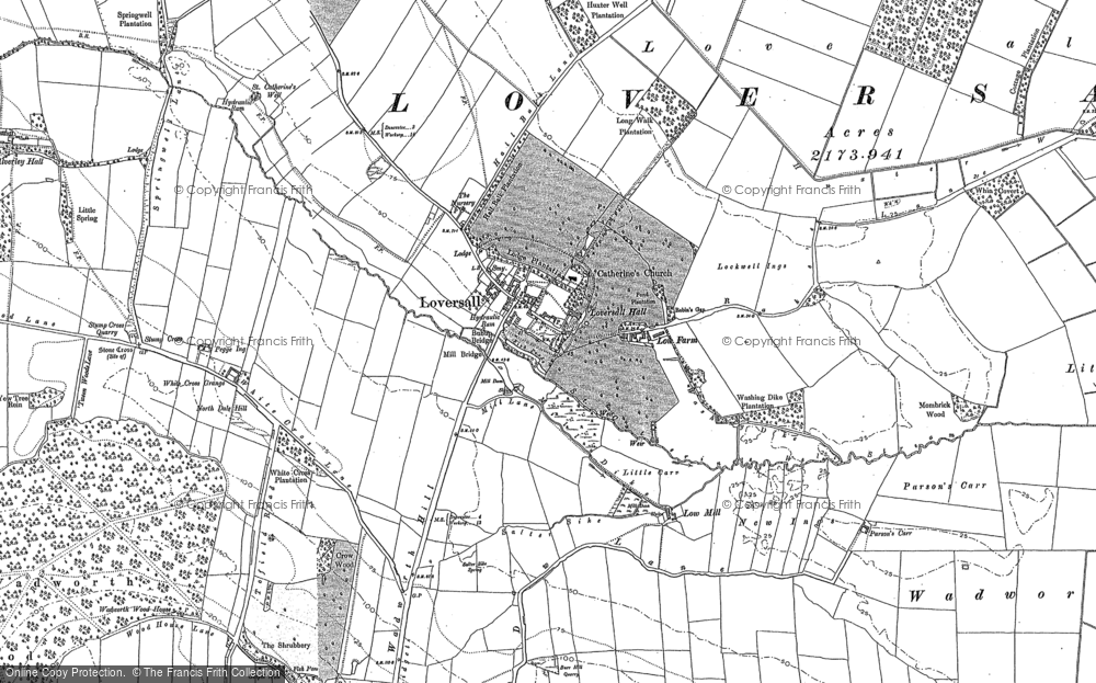 Old Map of Historic Map covering Beeston Plantation in 1891