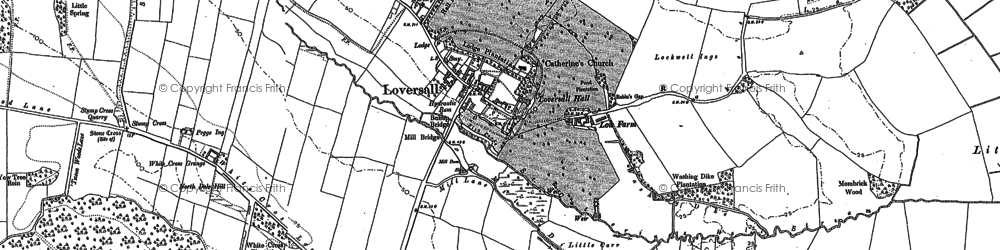 Old map of Loversall in 1891