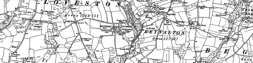 Old map of Loveston in 1906