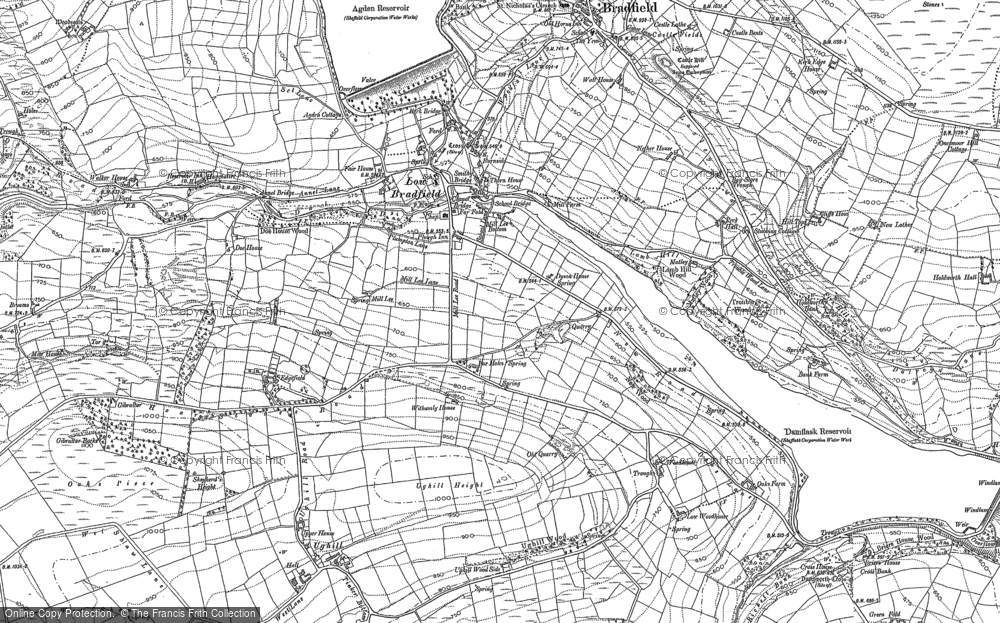 Old Map of Low Bradfield, 1901 in 1901