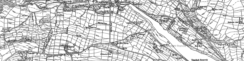 Old map of Low Bradfield in 1901