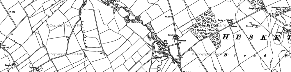 Old map of Braithwaite Shields in 1898