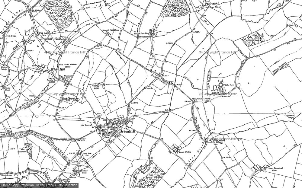 Old Map of Historic Map covering Bremhill Ho in 1899