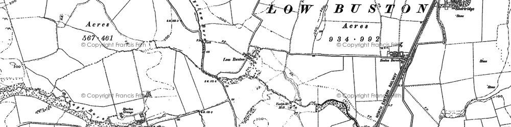 Old map of Low Buston in 1896