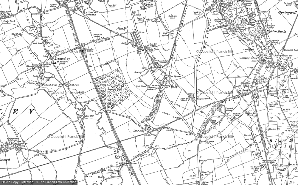 Old Map of Low Eighton, 1895 in 1895