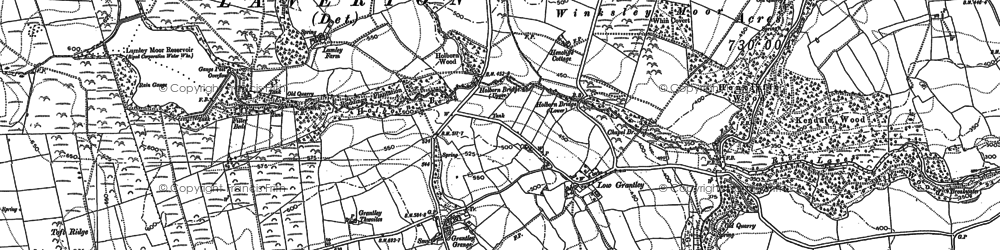 Old map of Low Grantley in 1907
