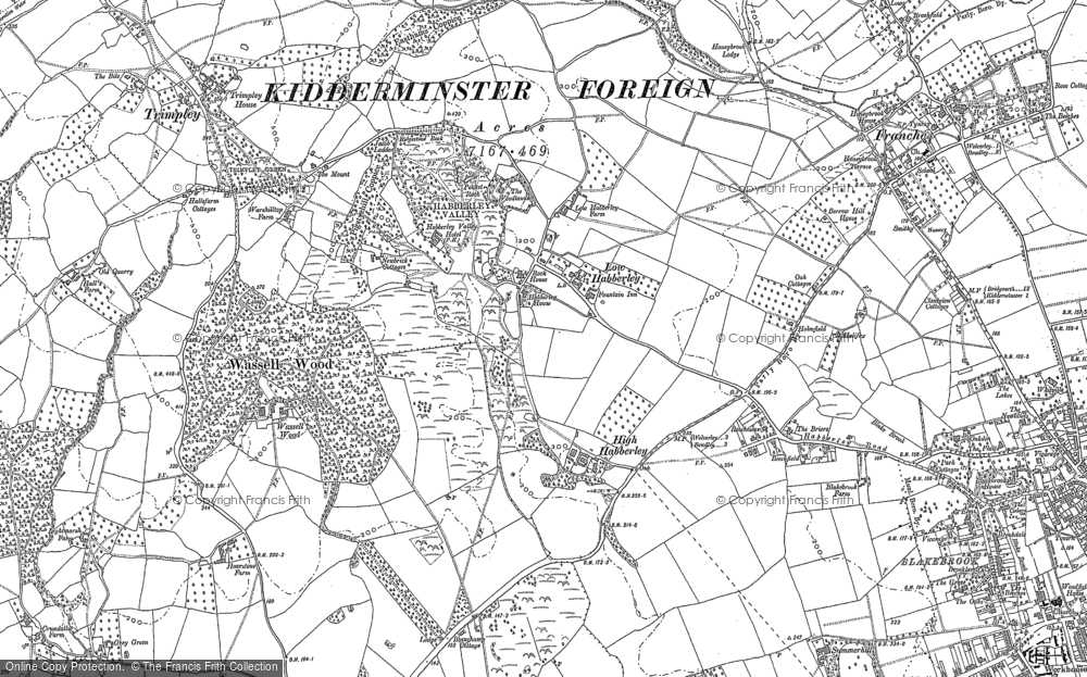 Old Map of Low Habberley, 1901 in 1901