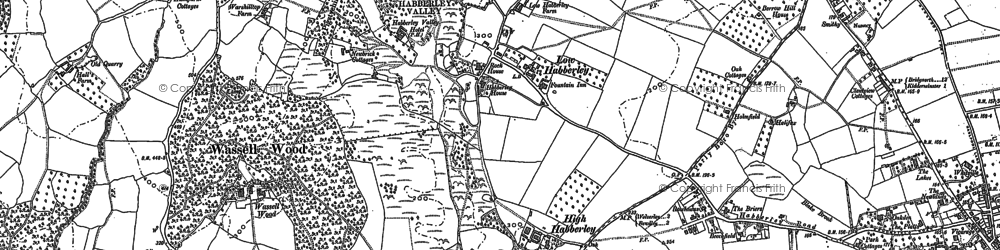 Old map of Habberley in 1901