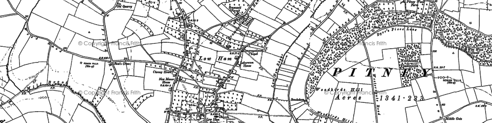 Old map of Low Ham in 1885
