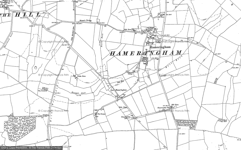 Old Map of Low Hameringham, 1887 in 1887