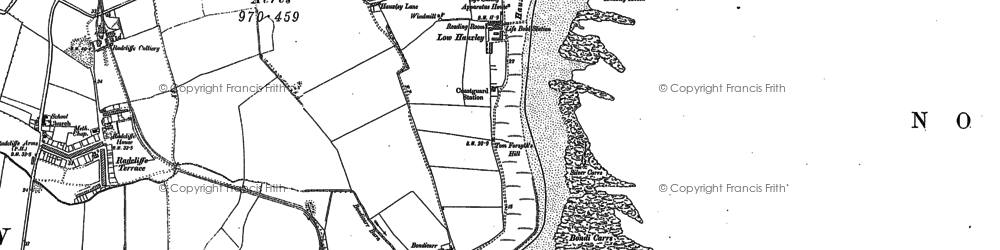Old map of Low Hauxley in 1896