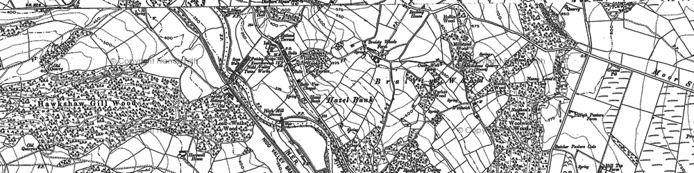 Old map of Birch Wood in 1907