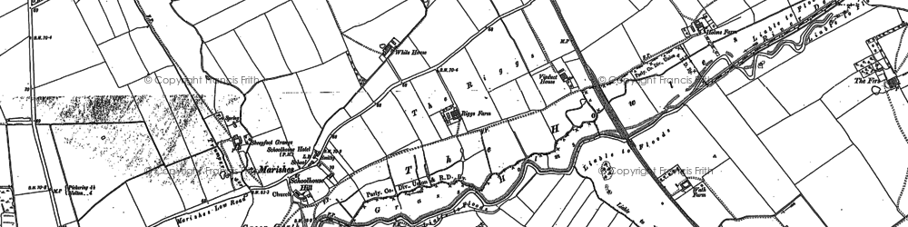 Old map of Low Marishes in 1880