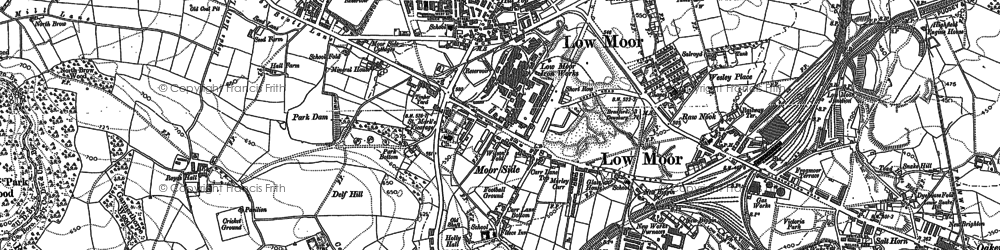 Old map of Low Moor in 1890