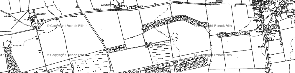 Old map of Low Risby in 1885