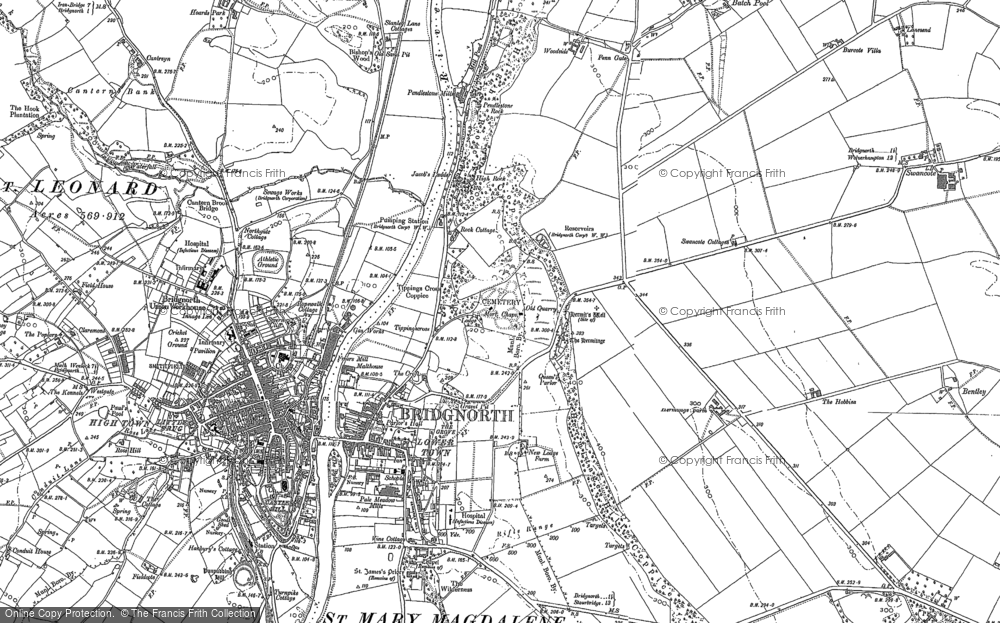 Old Map of Low Town, 1882 - 1901 in 1882
