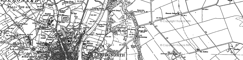 Old map of Low Town in 1882