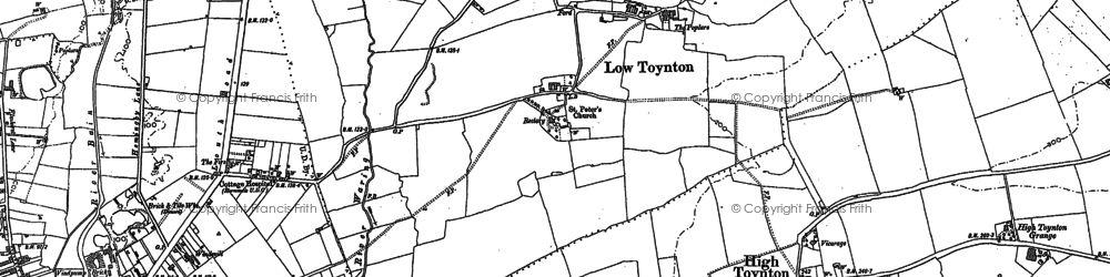 Old map of Low Toynton in 1887