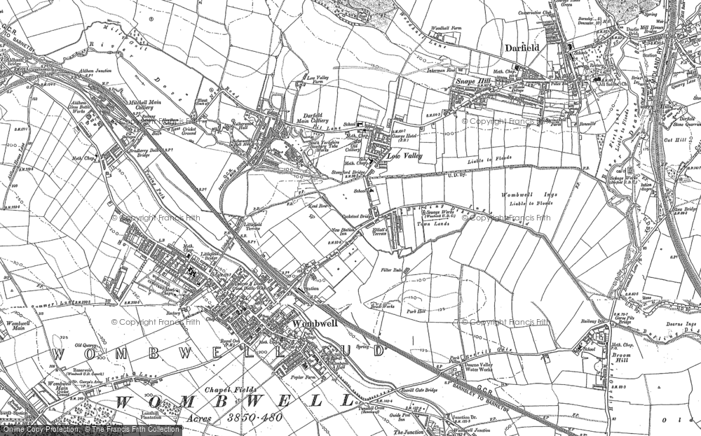 Old Map of Low Valley, 1851 - 1890 in 1851