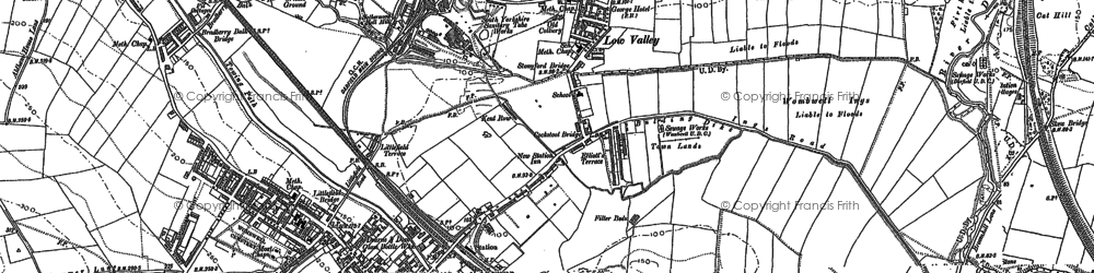 Old map of Low Valley in 1851