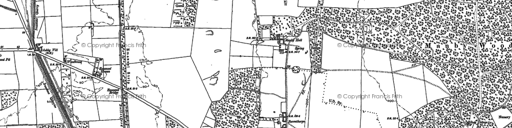 Old map of Low Wood in 1885