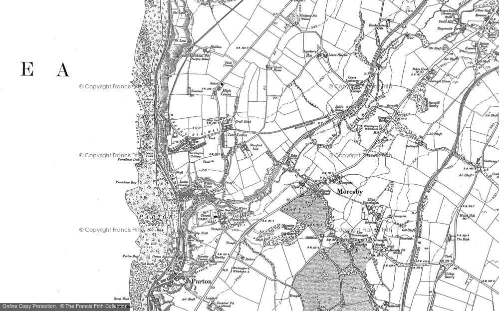 Old Map of Lowca, 1923 in 1923