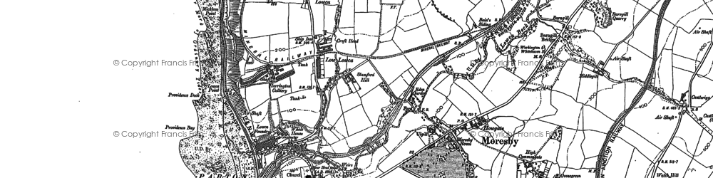 Old map of Lowca in 1923