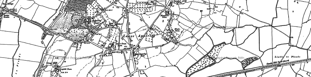 Old map of Lower Apperley in 1883