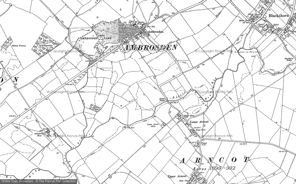Old Map of Lower Arncott, 1919 in 1919