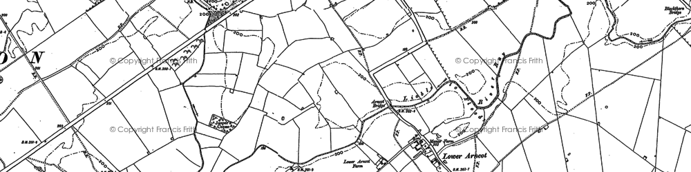 Old map of Lower Arncott in 1919