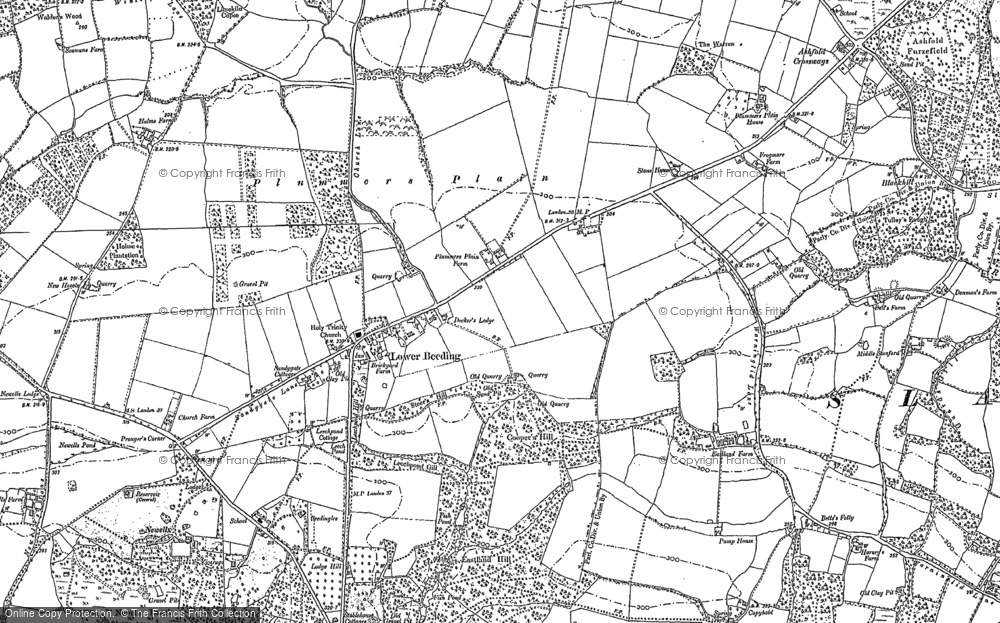 Old Map of Historic Map covering Beedinglee in 1896