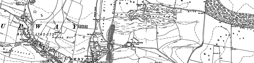 Old map of Lower Bincombe in 1886