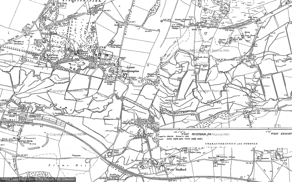 Old Map of Lower Bockhampton, 1886 - 1887 in 1886