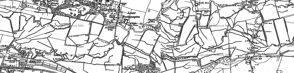 Old map of Lower Bockhampton in 1886