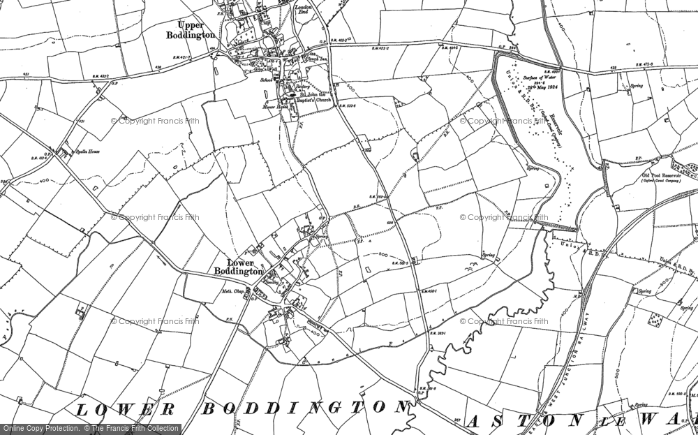 Old Map of Lower Boddington, 1899 in 1899