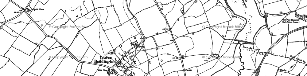 Old map of Lower Boddington in 1899