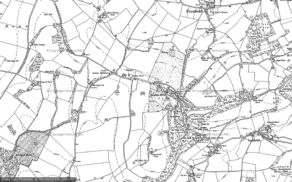 Old Map of Lower Bordean, 1895 in 1895