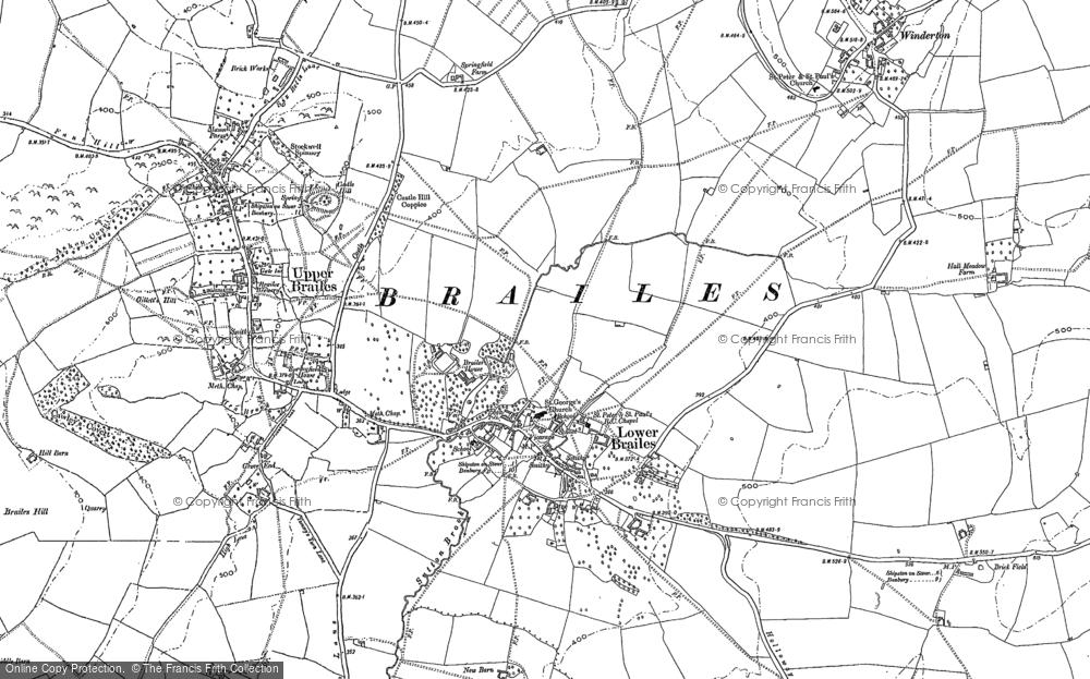 Old Map of Lower Brailes, 1904 in 1904