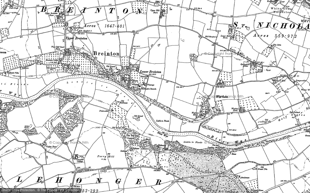 Old Map of Lower Breinton, 1885 - 1886 in 1885