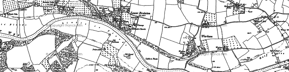 Old map of Lower Breinton in 1885