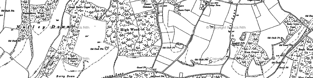Old map of Lower Common in 1894