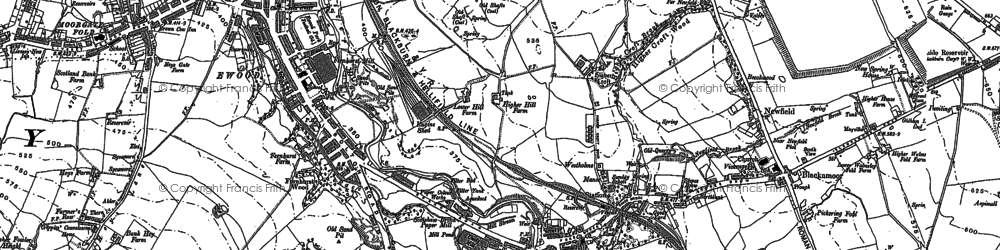 Old map of Lower Darwen in 1891