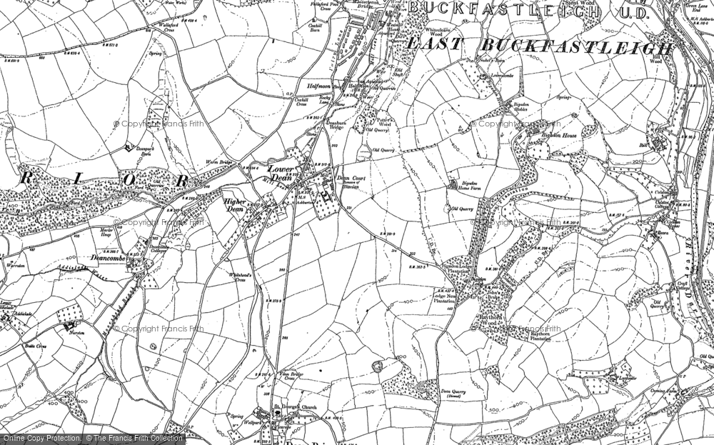 Old Map of Lower Dean, 1885 - 1886 in 1885