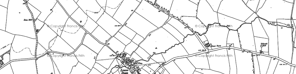 Old map of Lower Dean in 1899