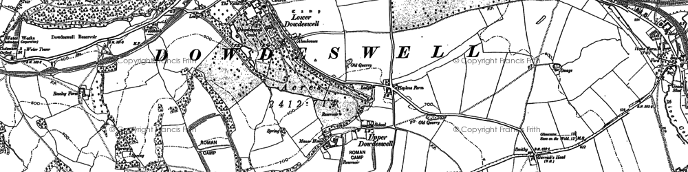 Old map of Lineover Wood in 1883