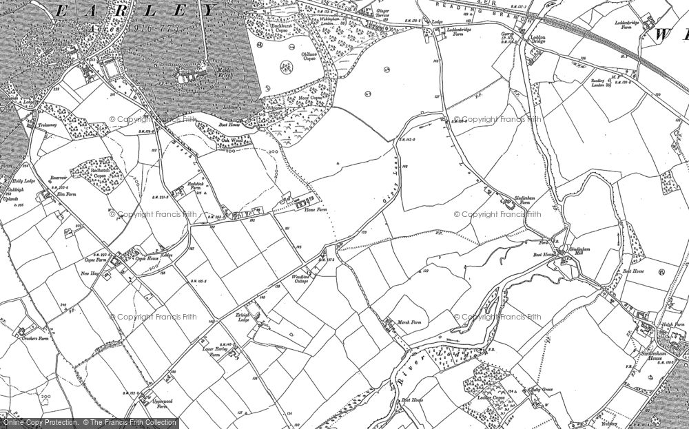 Old Map of Lower Earley, 1898 in 1898