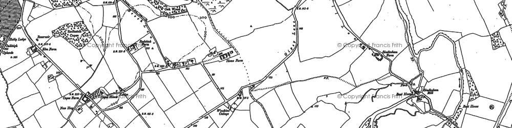 Old map of Lower Earley in 1898