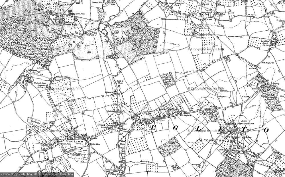 Old Map of Historic Map covering Whitwick Manor in 1885