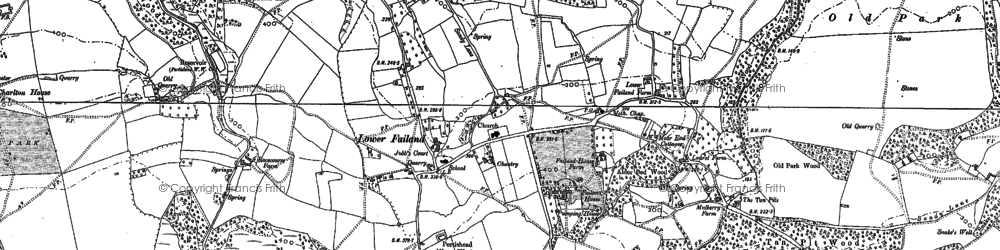 Old map of Lower Failand in 1883